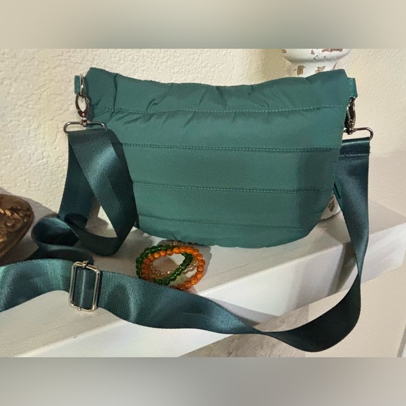 Green Crossbody Bag with Orange Accent (NWOT) - Picture 7 of 11